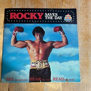 Vintage Rocky Saves the Day Book and Record